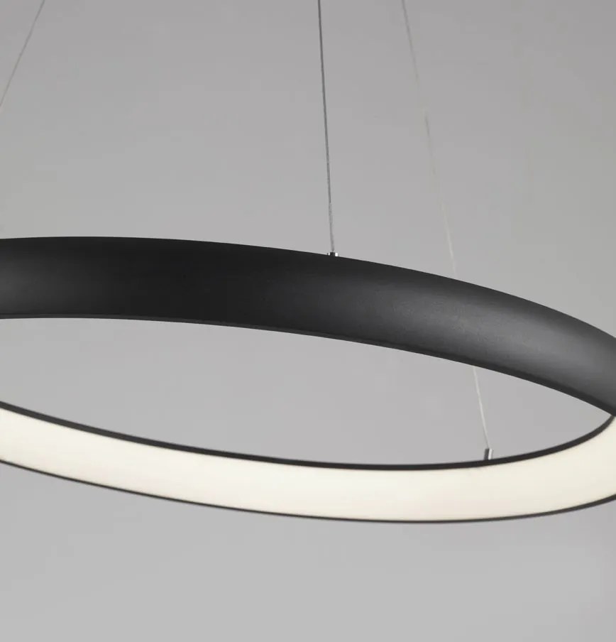 Lustra LED dimabila, design modern Albi negru, 61cm