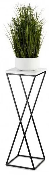 Suport pentru flori LOFT 70x24 cm negru/alb