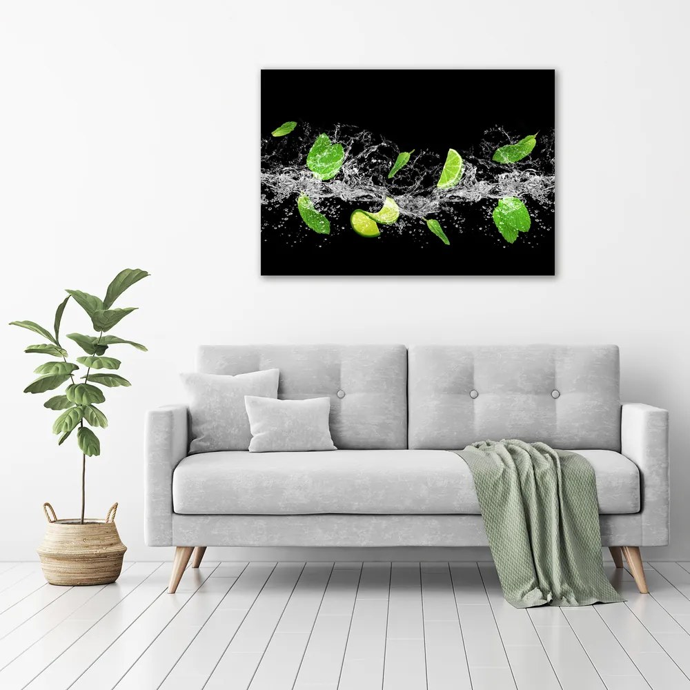Tablou canvas Lime cu menta