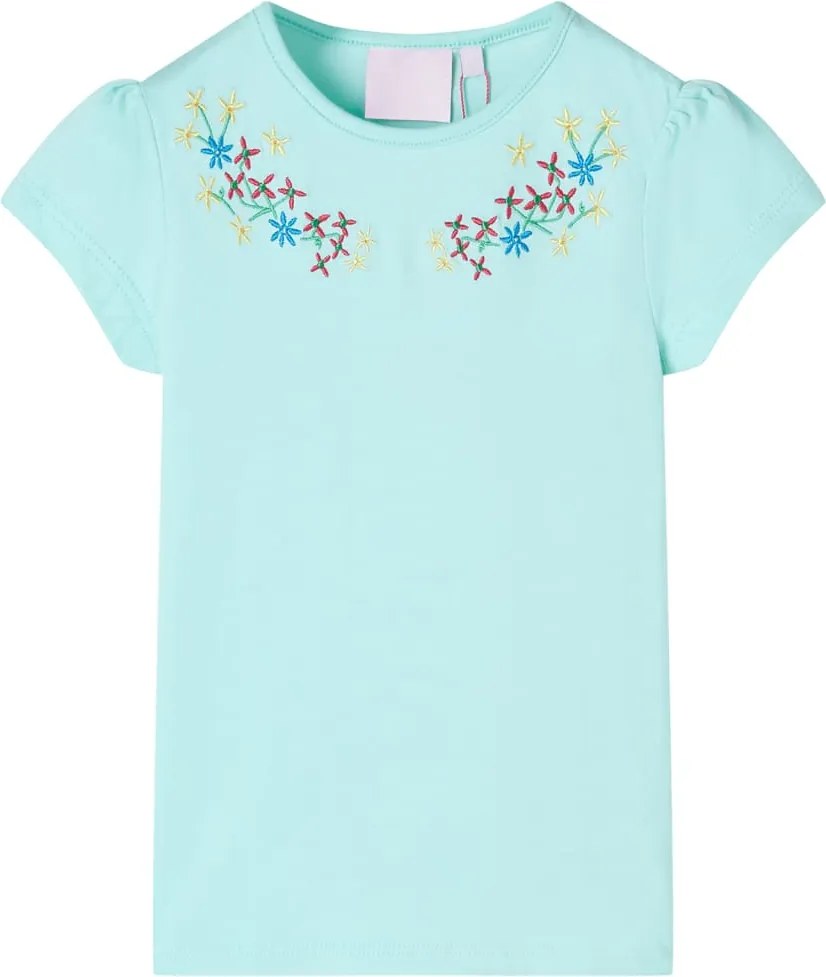 vidaXL Tricou pentru copii, turcoaz deschis, 128