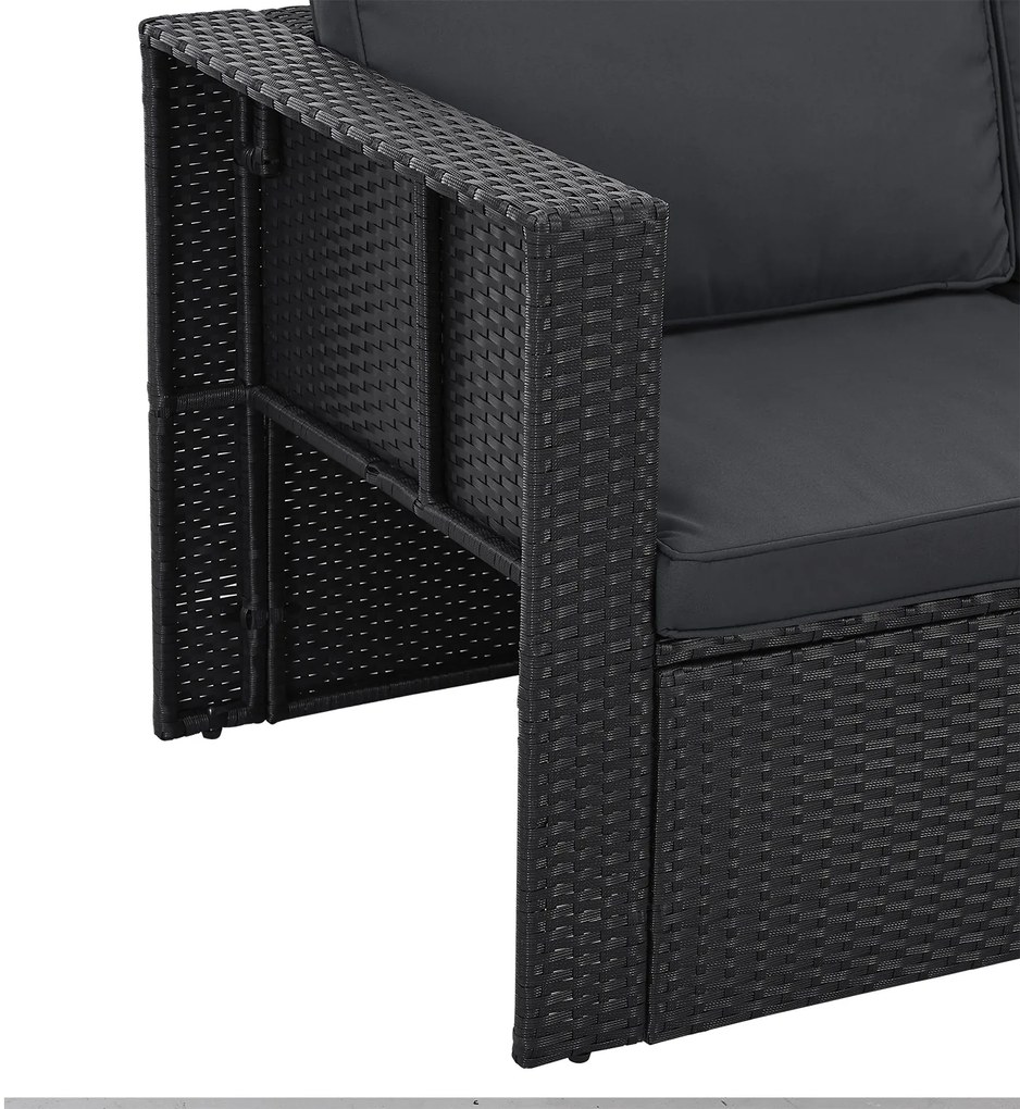 Juskys Set ratan Salou - negru