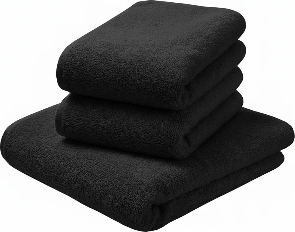 Prosop NORIELLE 50x90 cm negru, 100% bumbac