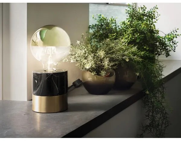 Bec LED dimabil cu cap sferic oglindit E27/6,5W/230V 2700K auriu Paulmann 28675