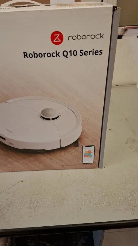 La mâna a doua: Aspirator robot Roborock Q10 PF, 10.000 Pa, 150 min, 0,35 L, Wi-Fi, Uscat/umed, Ridicare automata a mopului, LiDAR 360°, Cartografiere 3D, Control vocal, Alb