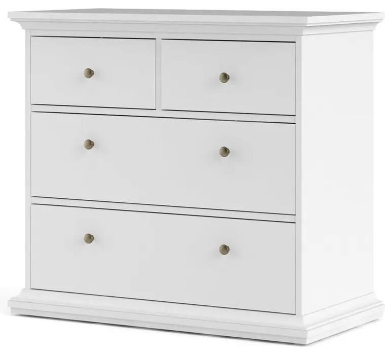 Comodă albă joasă 96x87 cm Paris – Tvilum