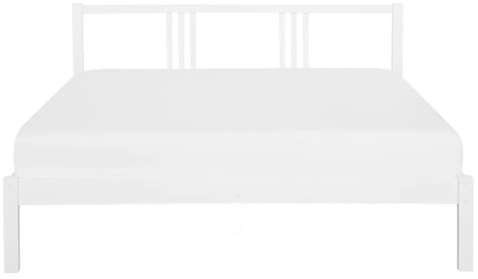 Pat matrimonial 140 cm VALLES (cu somieră) (alb). 1007546