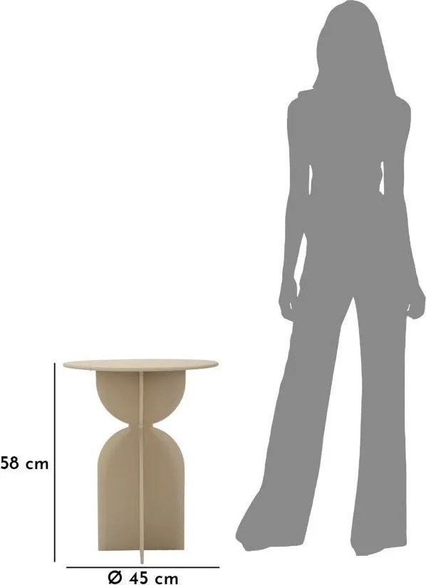 Măsuță auxiliară rotundă din metal ø 45 cm Dune – Mauro Ferretti