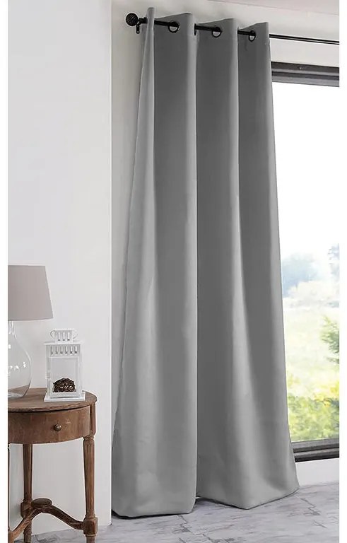 Draperie groasă BLACKOUT NOTTE gri 135 x 180 cm set 2 buc