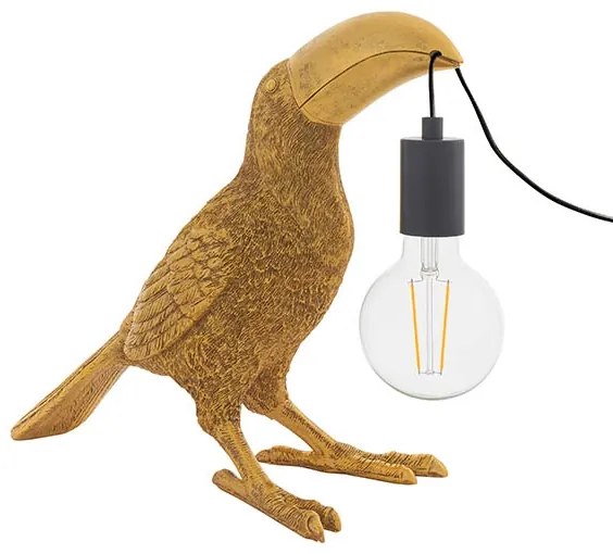 Lampă de masă Endon 95077 TOCO TOUCAN 1xE27/10W/230V auriu