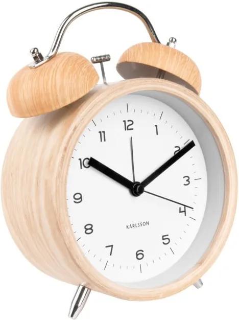 Ceas alarmă Karlsson Classic, decor lemn