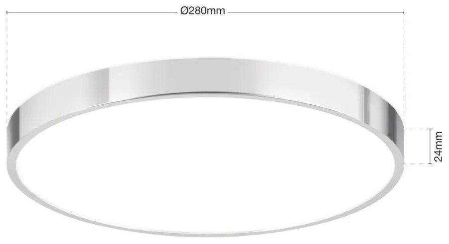 Plafoniera LED design slim BULLY D-28cm crom