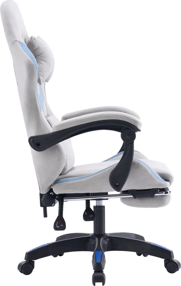 Scaun de birou/gaming, gri/albastru, ZODIA