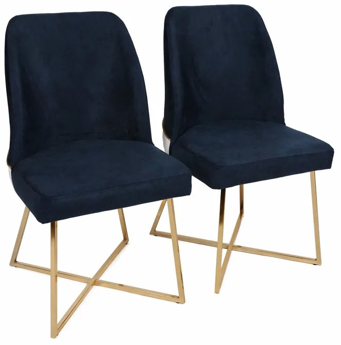 Set de scaune de sufragerie Madrid Dark Blue, 2buc., 2 buc.