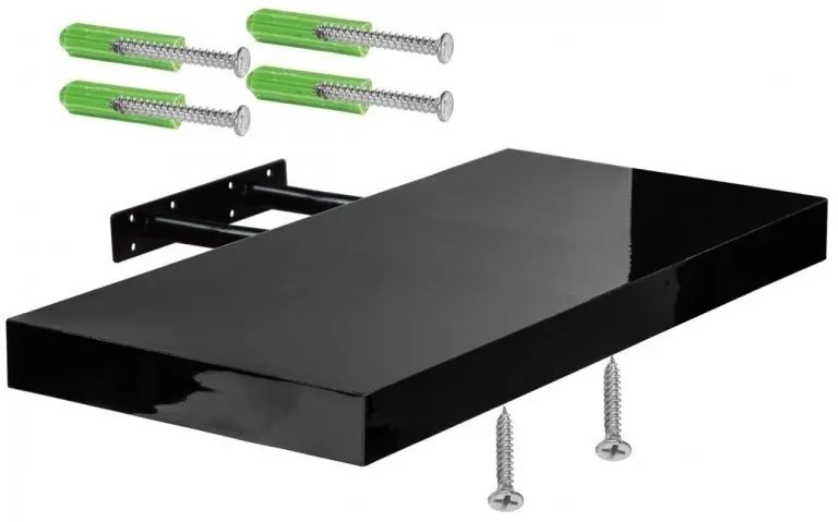 Raft de perete stilist Volato, 40 cm, lemn închis