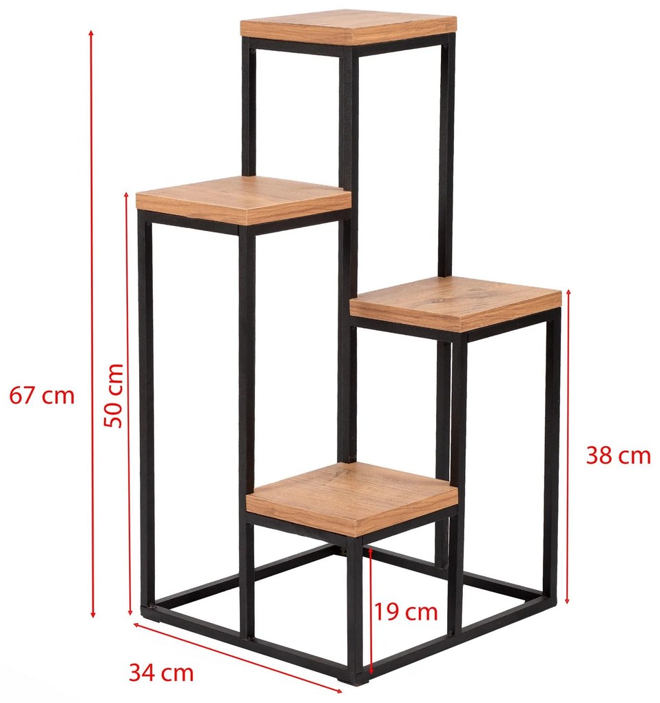 Ghiveci de flori decorativ Vopamo 1 (pin atlantic + negru). 1093631