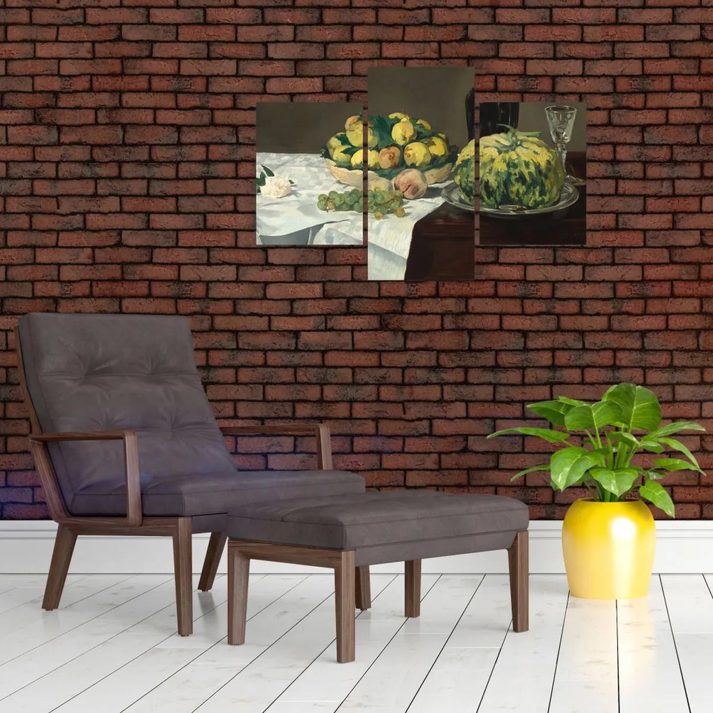 Tablou - Edouard Manet, Still Life with Melon and Peaches, reproducere (90x60 cm)