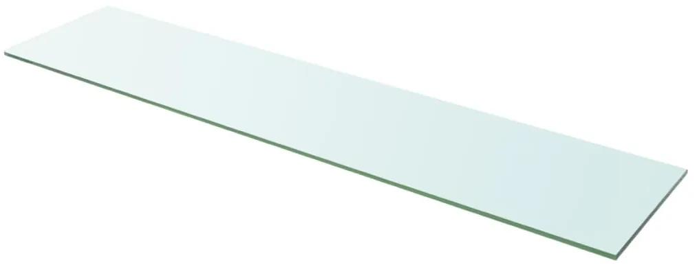 Rafturi, 2 buc., 110 x 25 cm, panouri sticla transparenta 2, 110 x 25 cm