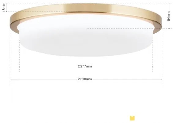 Plafoniera LED moderna LEROX 30cm alama mat