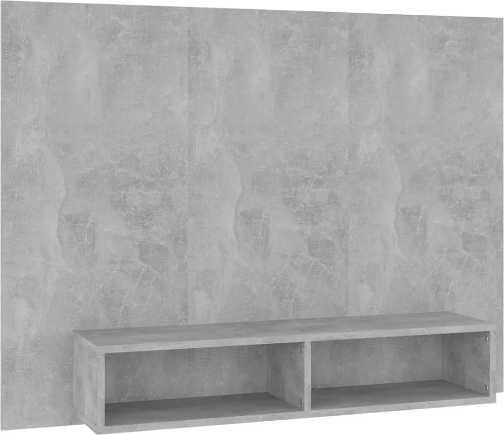 vidaXL Comodă TV de perete, gri beton, 120x23,5x90 cm, PAL