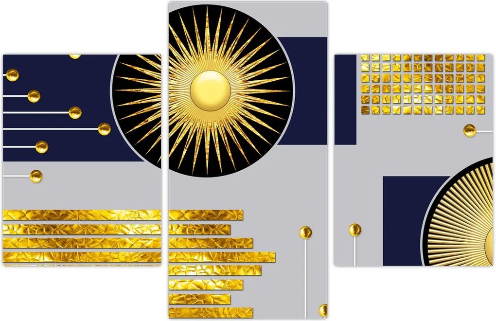 Tablou - Cercuri aurii (90x60 cm)