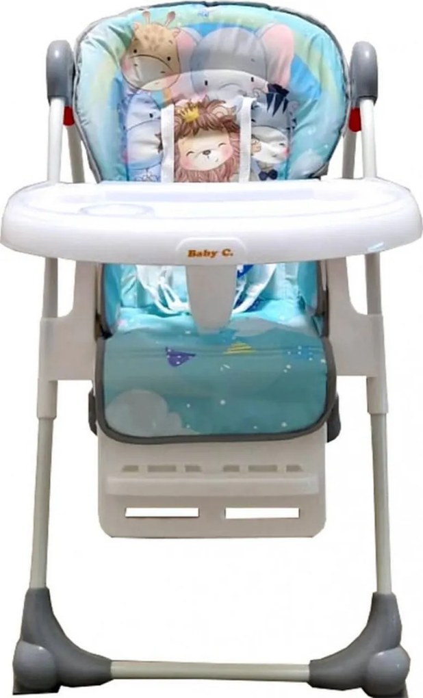 Scaun de masa pentru copii si bebe Baby Care™ CC reglabil in 3 trepte, Pliabil, Centura de siguranta, Sezut comfortabil, Masuta detasabila, Pozitie