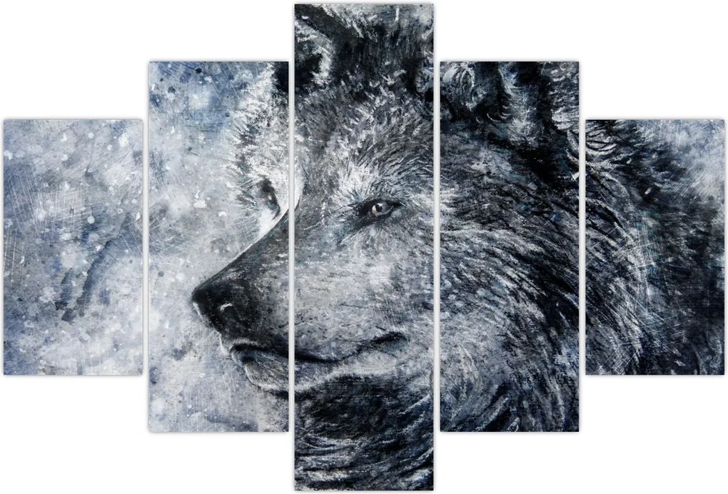 Tablou - Lupul din desene animate (150x105 cm)