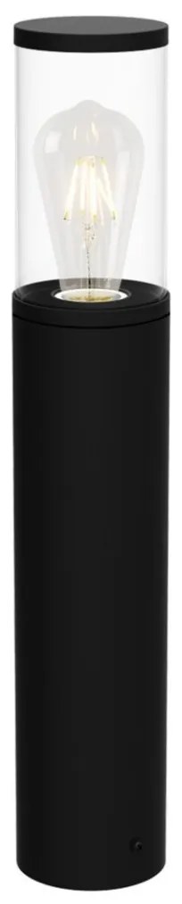 Stalp mediu pentru iluminat exterior IP44 Wellington negru mat, transparent