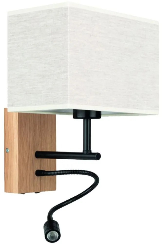 Spot-Light 57290974 - Corp de iluminat flexibil LED BOHO 1xE27/25W + LED/1W/230V stejar