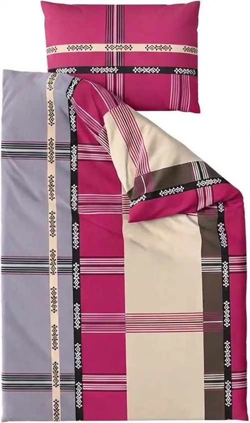 Lenjerie de pat din polibumbac DANIELA POLY roz Dimensiune lenjerie de pat: 2 buc 70 x 90 cm | 200 x 220 cm