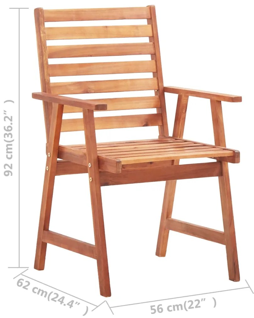 Set mobilier de gradina, 7 piese, lemn masiv de acacia 7