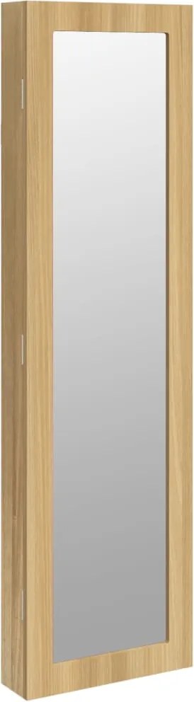 vidaXL Dulap de bijuterii cu oglindă montat pe perete 30x8,5x106 cm