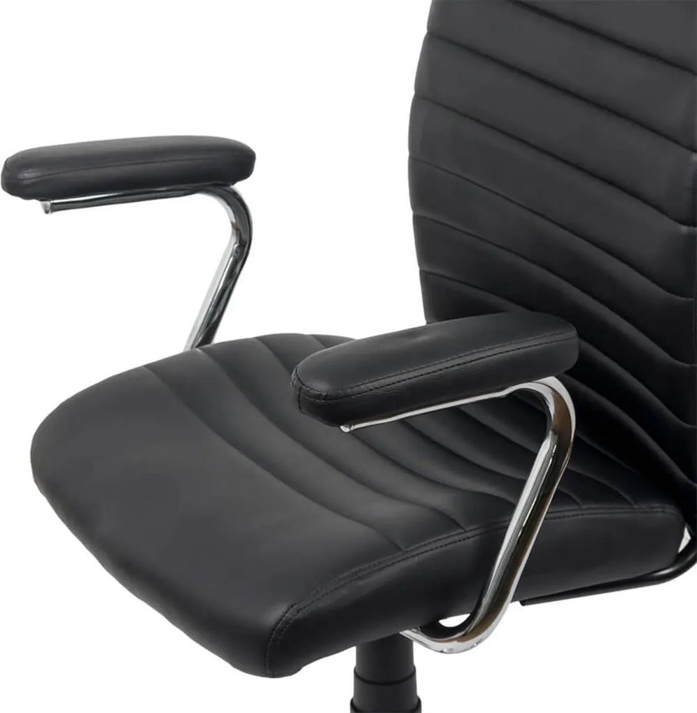 Scaun de birou din piele ecologica OFF 338 negru