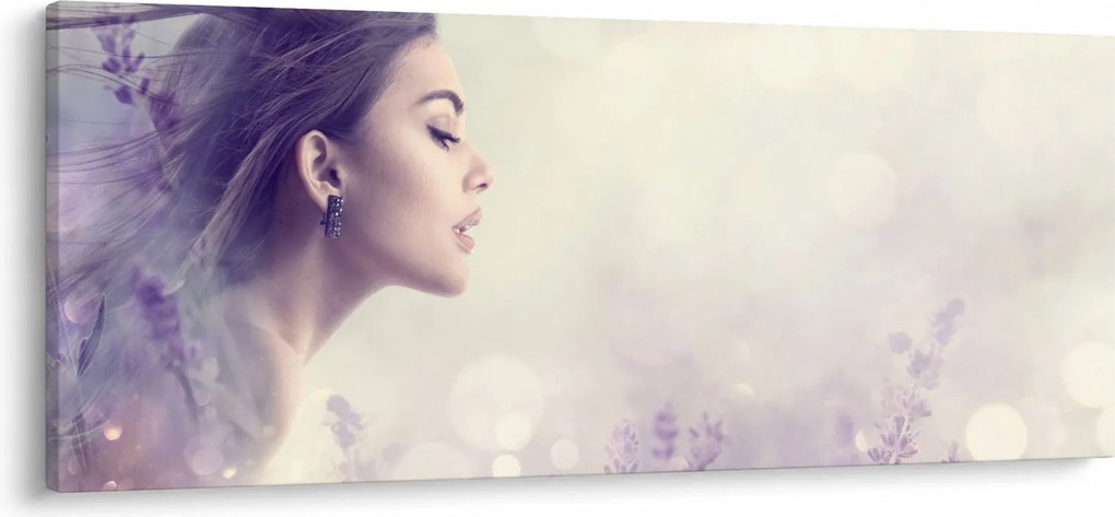 Tablou - Femeia cu lavandă (120x50 cm)