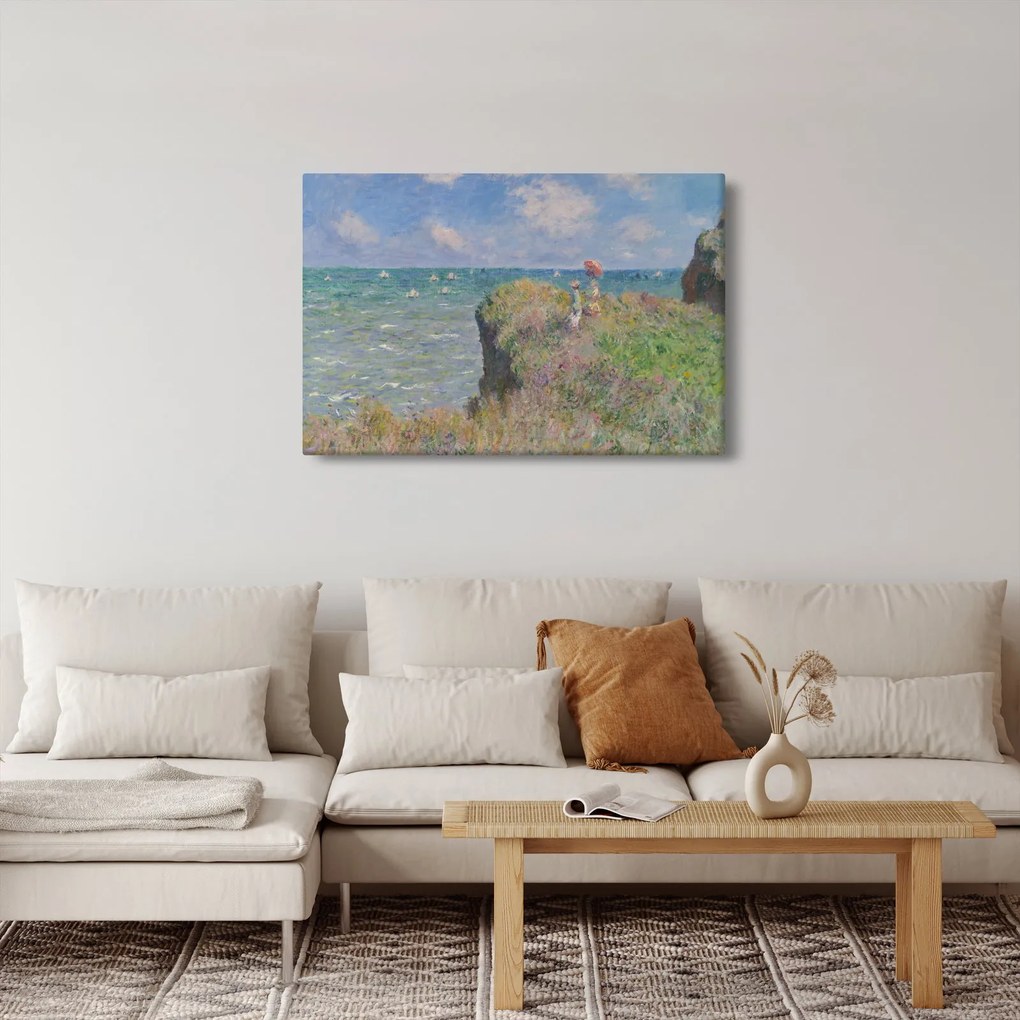 Tablou - Claude Monet, Cliff Walk at Pourville, reproducere (90x60 cm)
