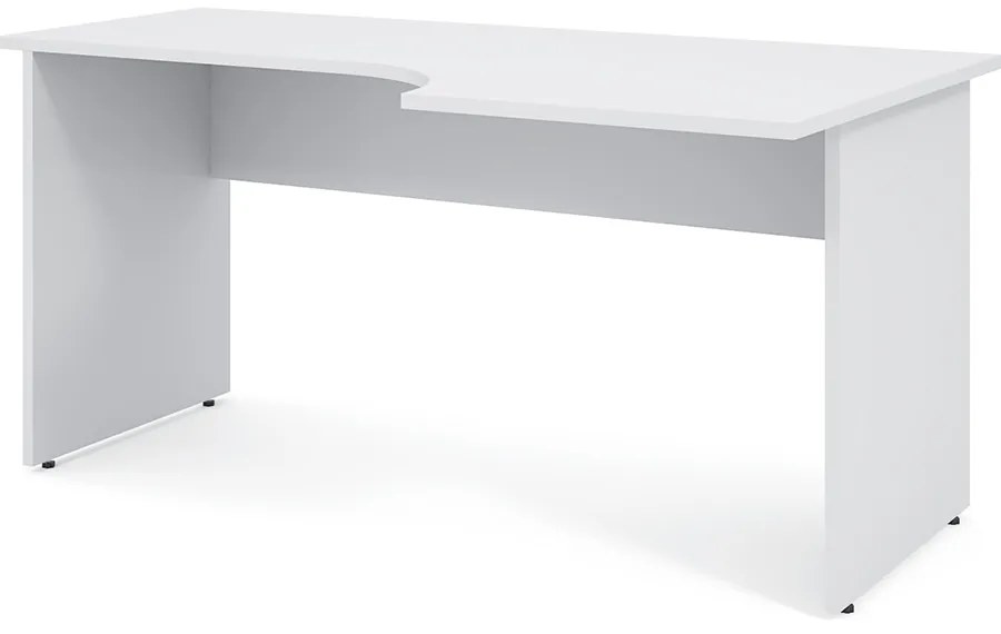 Masa ergonomica Impress 160 x 90 cm, dreapta, alb