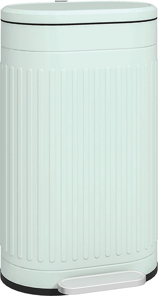 HOMCOM Coș de gunoi 30L cu pedală, capac, găleată interioară detașabilă, funcție Soft-Close, 36,5 x 31,2 x 60,8 cm, Verde | Aosom Romania