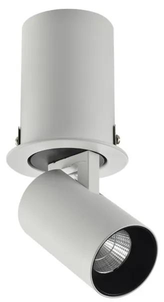 Spot LED directionabil, incastrabil tavan/plafon Luna 7W alb/negru ZZ AZ3396