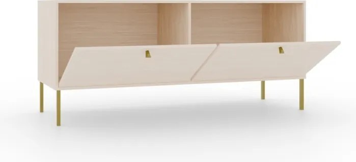 Comodă TV, 121x41x50, Tili 2, ADRK Furniture (Culoare: Bej nisipos / Bej nisipos)