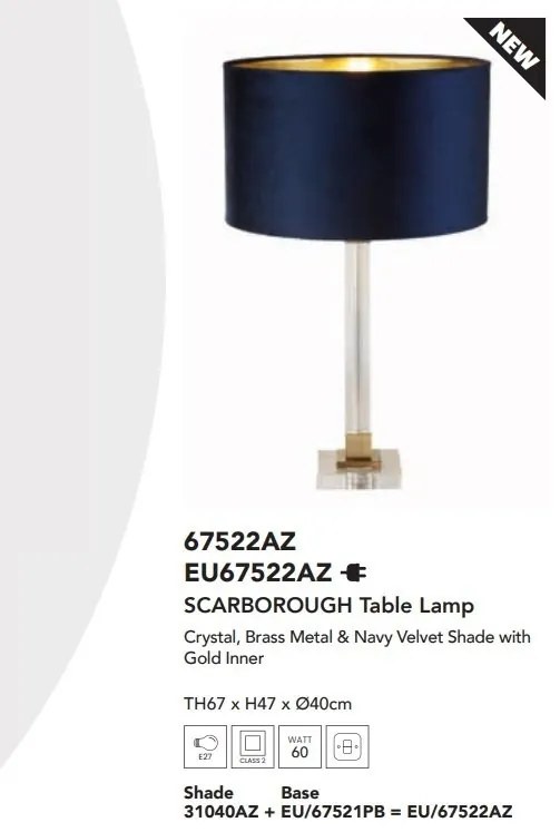 Veioza/Lampa de masa design modern Scarborough, navy