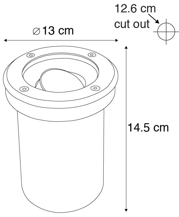 Set de 5 spoturi exterioare din oțel inoxidabil IP65 - Delux