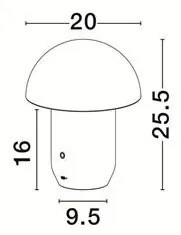 Veioza LED design decorativ POIS aurie, NVL-9050170