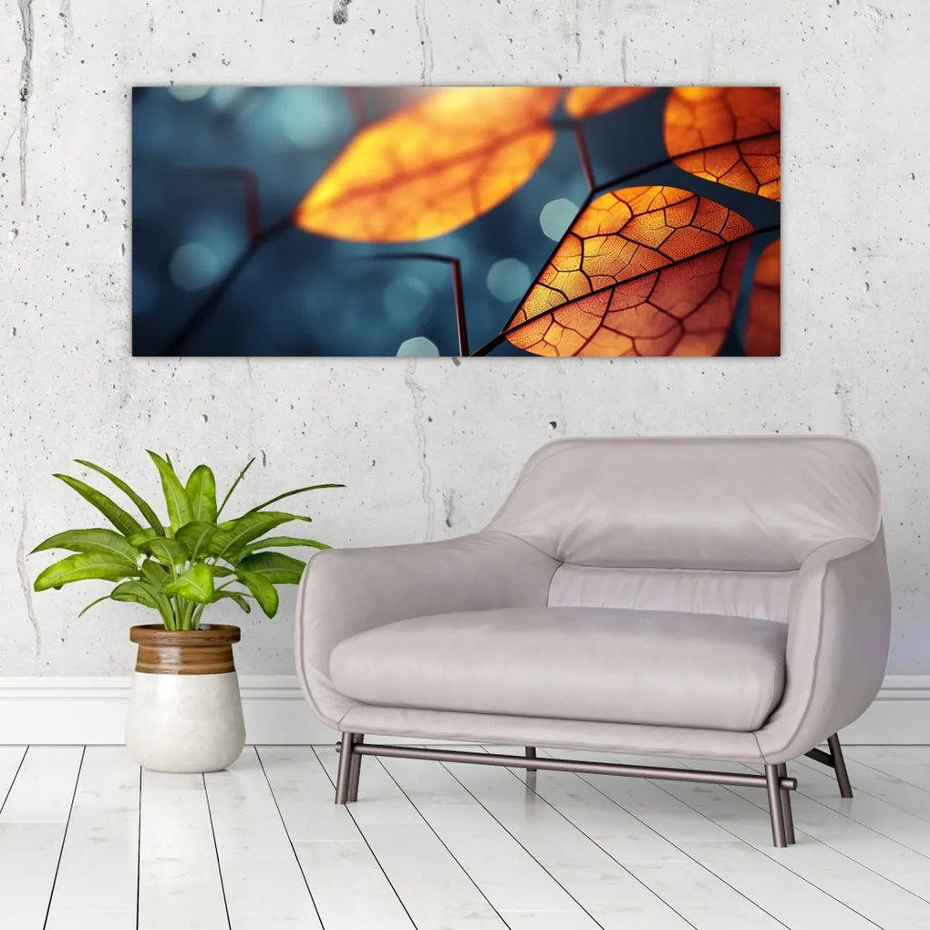 Tablou - Textura frunzelor (120x50 cm)