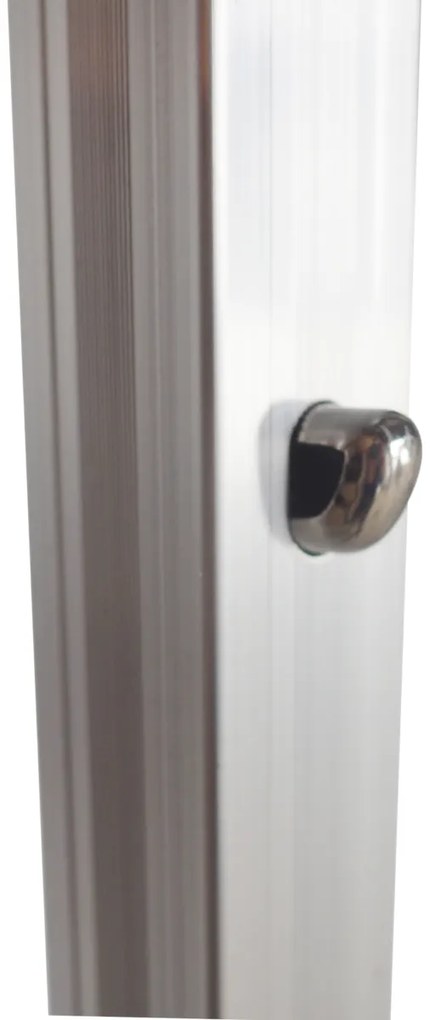Pavilion de grădină  3x6m – din aluminiu, Negru, 1 perete lateral