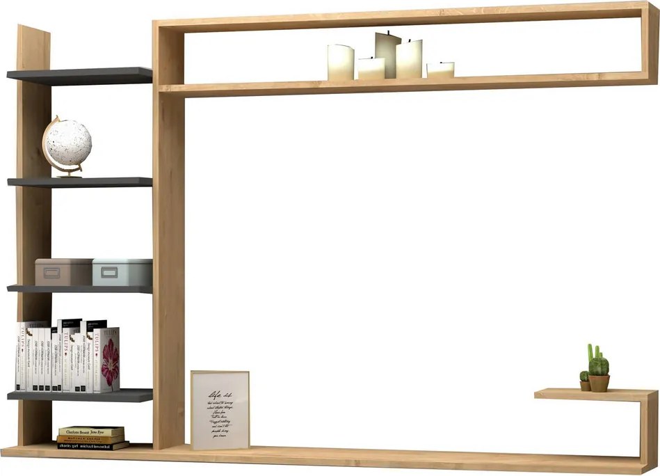 Comoda TV, Hanah Home, Noble, 180x121.8x29.6 cm, Safir / Antracit