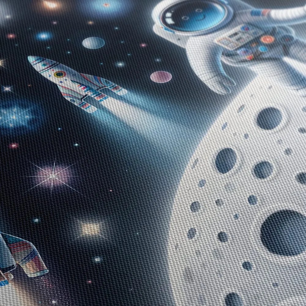 Tablou cosmonaut printre planete