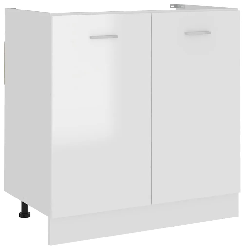 vidaXL Dulap inferior de chiuvetă “Lyon” alb extralucios 80x46x81,5 cm