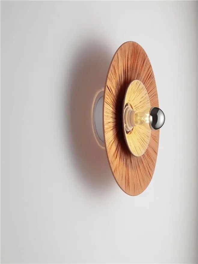 Aplica de perete cu design texturat Nora caramiziu/ natur
