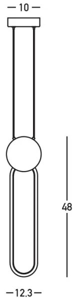 Lustră LED dimabilă pe cablu Zambelis 23100 LED/13W/230V 3000K auriu