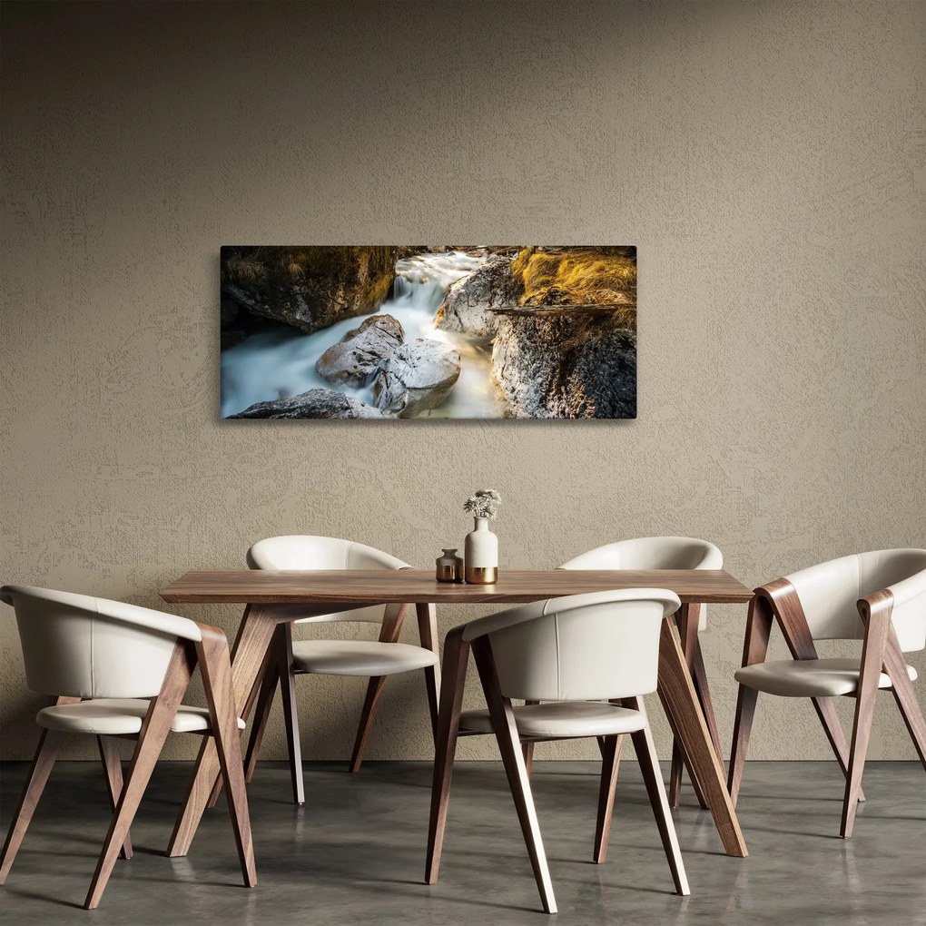 Tablou - Râul din pădure (120x50 cm)