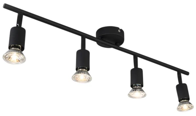 Proiector industrial negru inclinabil cu 4 lumini - Jeany